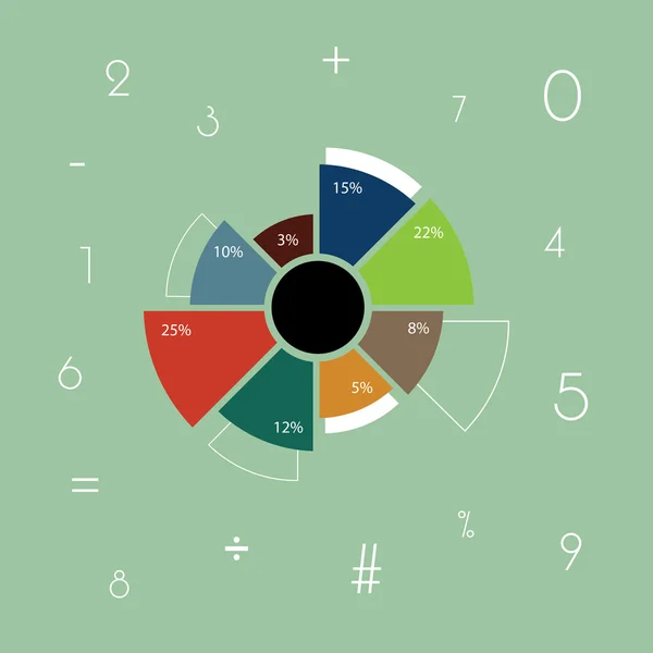 Infografica aziendale per documenti e relazioni — Vettoriale Stock