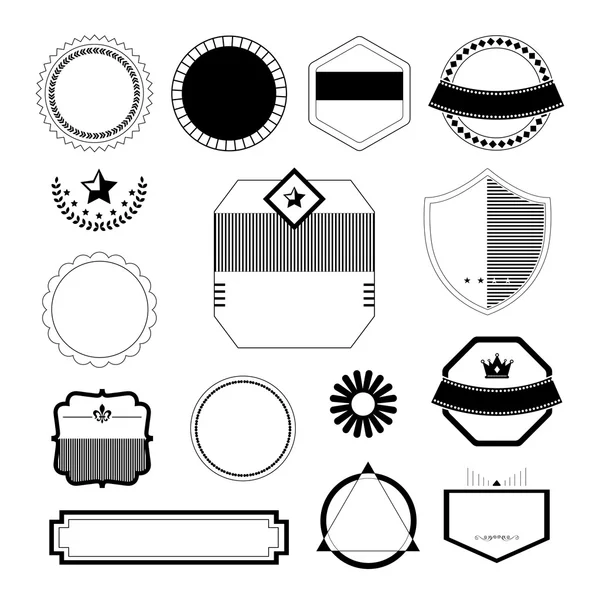 Aantal vintage frames en etiketten — Stockvector