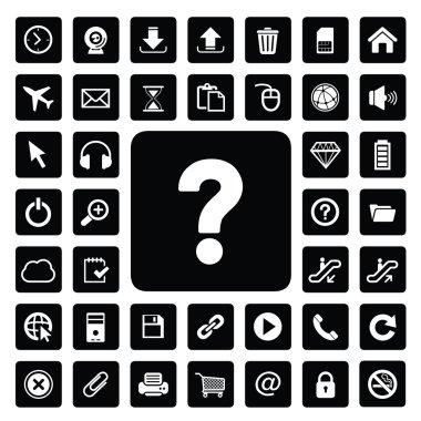 Web sitesi teknoloji Icon set