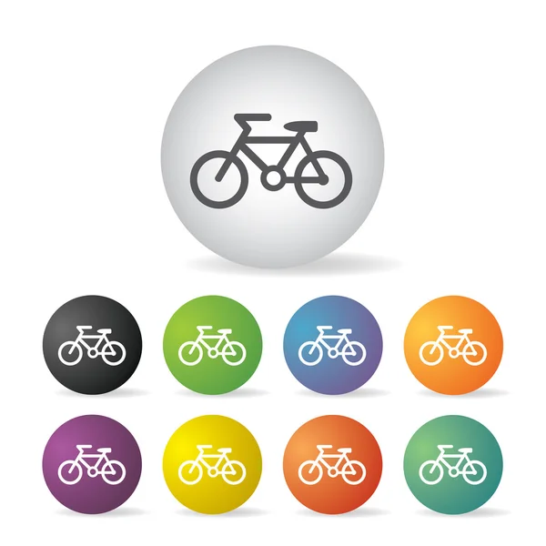 Juego de iconos de bicicleta — Archivo Imágenes Vectoriales