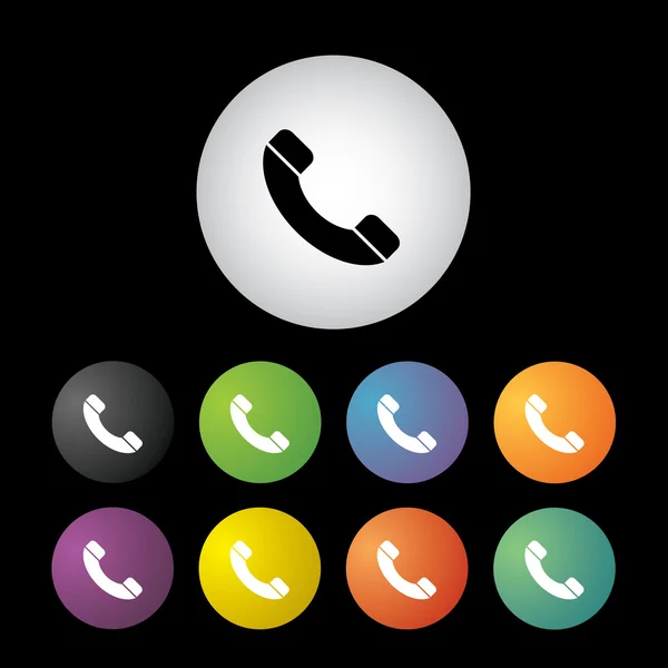 Telefon Icon set — Stok Vektör