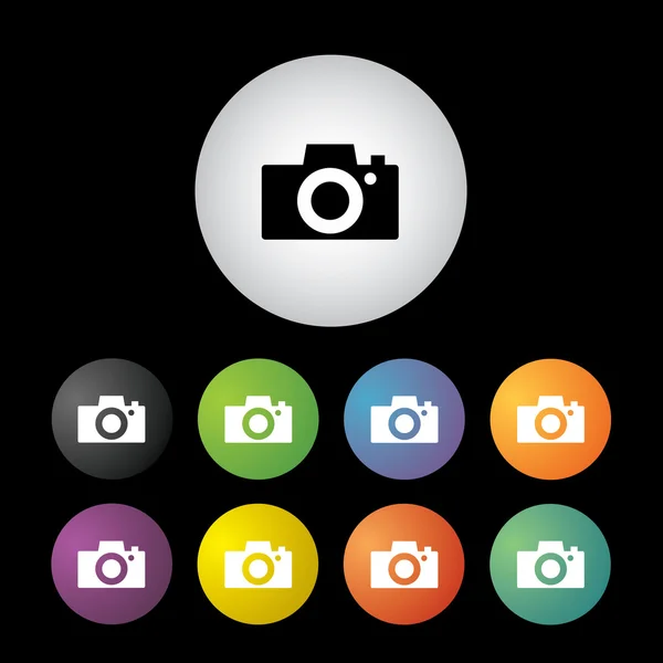 Camera icon set — Stock Vector