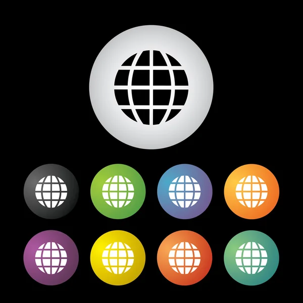 Conjunto de ícones da Terra Globo — Vetor de Stock