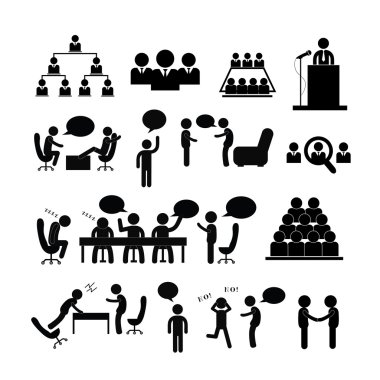 Toplantı ve sembolü konuşuyor 