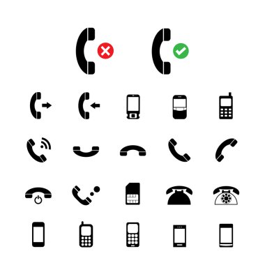 telefon Icons set 