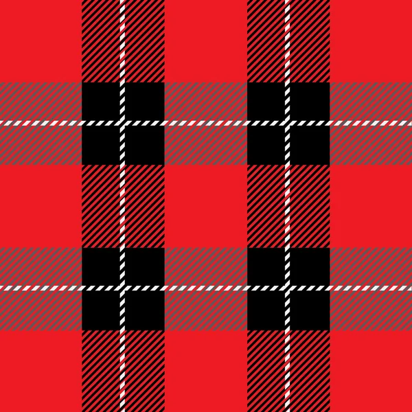Red seamless tartan plaid  pattern — Stock Vector