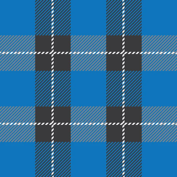 Blue seamless tartan plaid  pattern — Stock Vector
