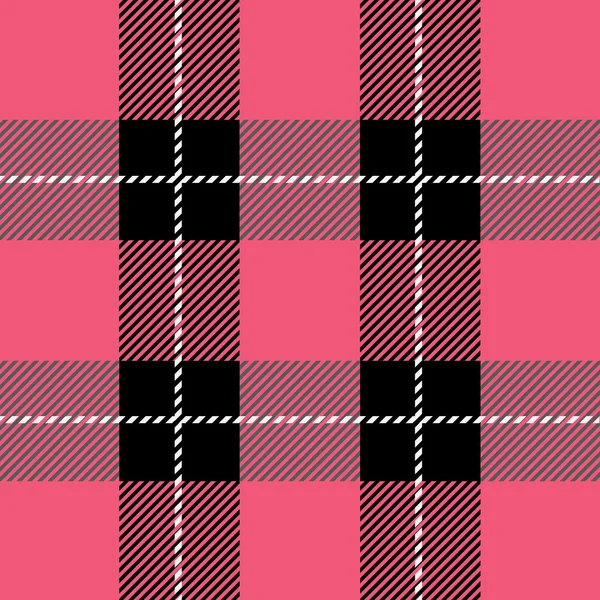 Pink tartan plaid pattern — Stock Vector