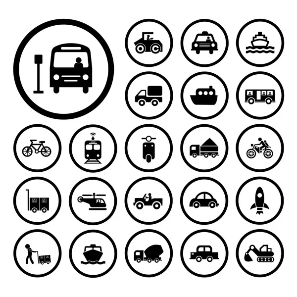 Набор значков транспорта — стоковый вектор