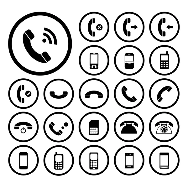Phone icons set — Stock Vector