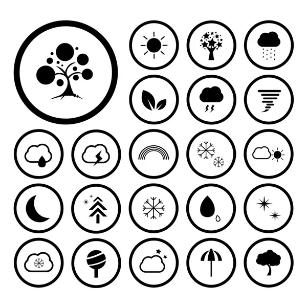 Weather icon set — Stock Vector