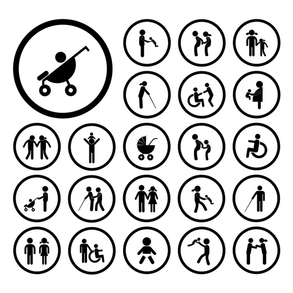 Family  icon set — Stock Vector