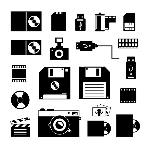Computer and storage icons set Stock Vector Image by ©tackgalich 55297239