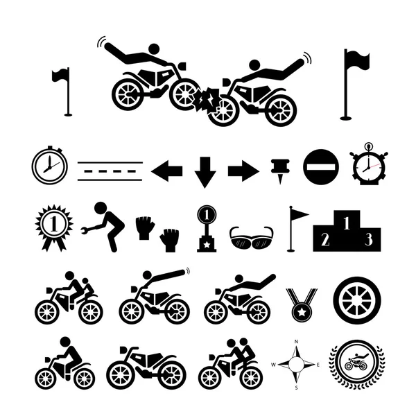 Símbolo da motocicleta — Vetor de Stock