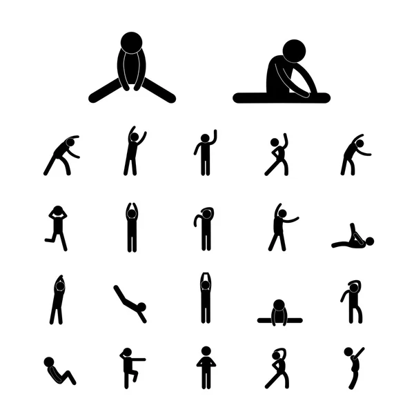 Body exercise  icon — Stock Vector