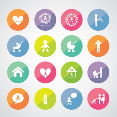 Çocuk eylem refah simgeler