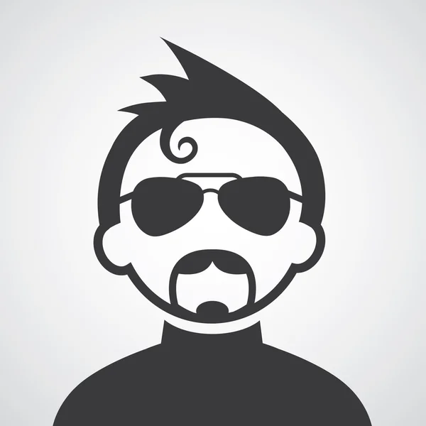 Hipster man symbol — Stock vektor