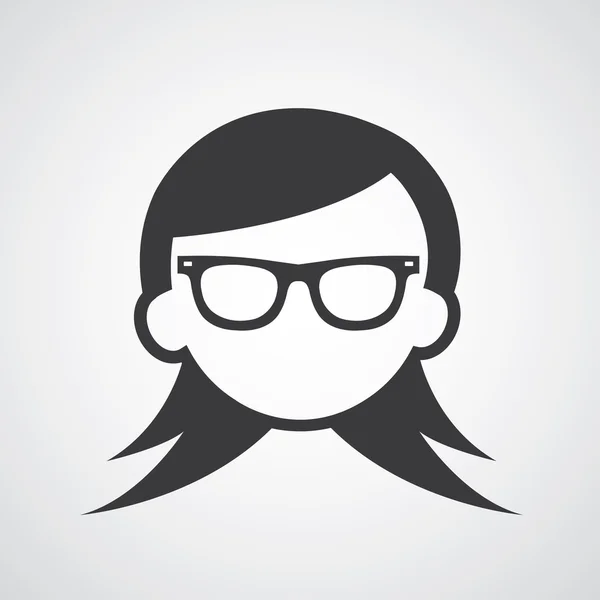 Símbolo de gafas mujer — Vector de stock