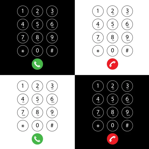 Plochá klávesnice pro telefon — Stockový vektor