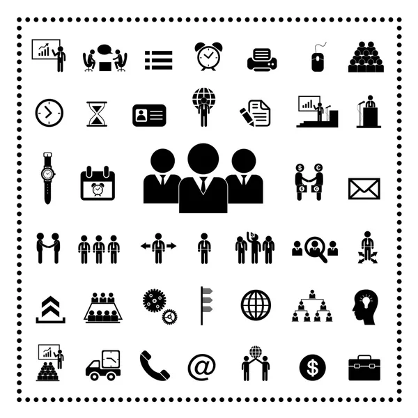 Business teamwork  icons — Stock Vector