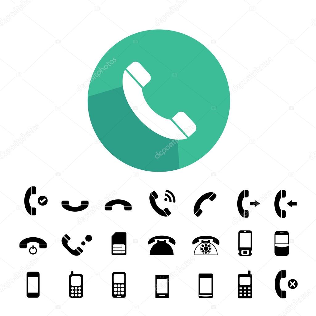 Phone icons set