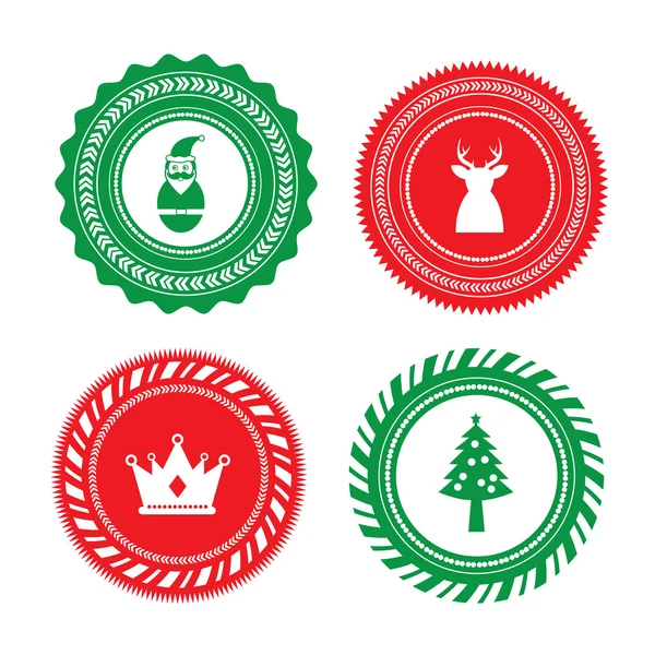 Set de etiquetas de Navidad — Archivo Imágenes Vectoriales