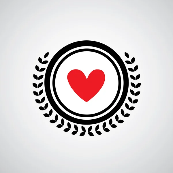 Heart shaped symbol — Stock Vector