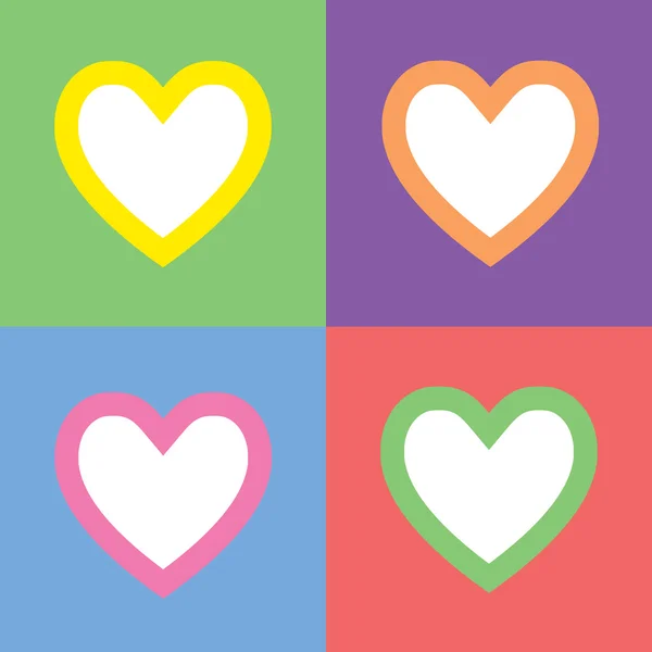 Heart shape symbols — Stock Vector