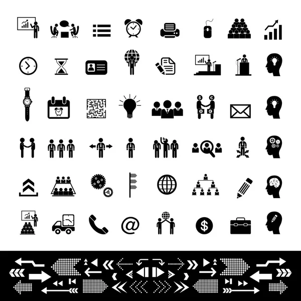 İş takım çalışması Icon set — Stok Vektör