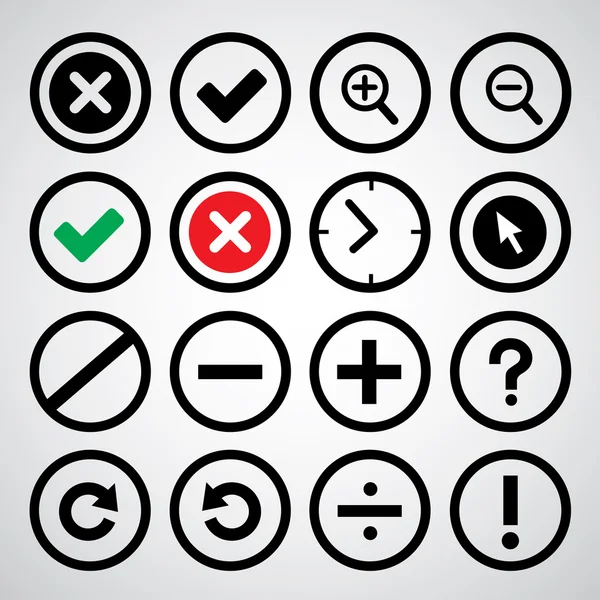 Web-Icons und Symbole gesetzt — Stockvektor