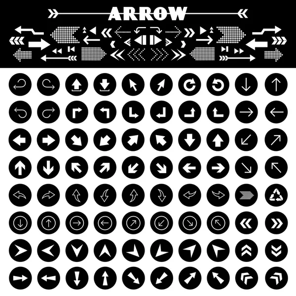 Arrow sign icon set — Stock Vector