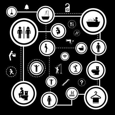 tuvalet ve hijyen Icon set 