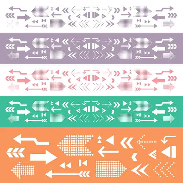 Arrow icons set — Stock Vector