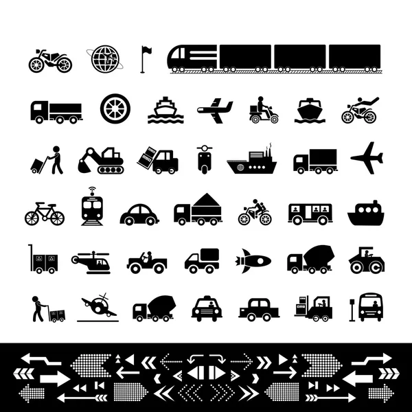 Icons for transport — Stock Vector