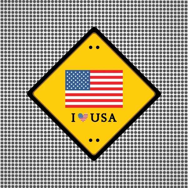 Etiqueta bandera americana para el día de la independencia — Vector de stock