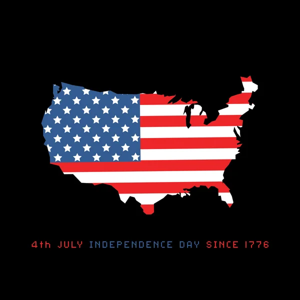 Bandera Americana para el Día de la Independencia — Vector de stock