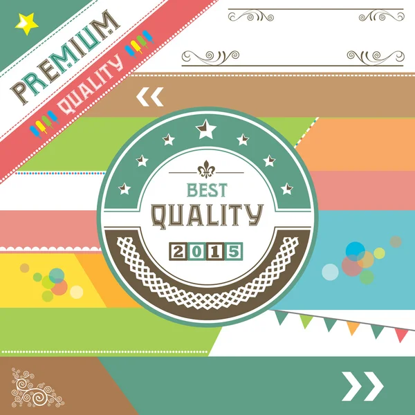 Premium vintage badge — Stock Vector