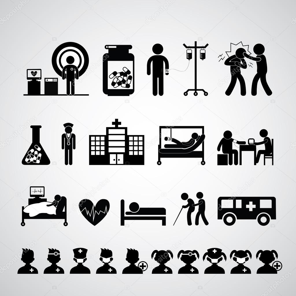 Doctor and hospital icon set Stock Vector tackgalich Doctor and hospital icon set Stock Vector tackgalich