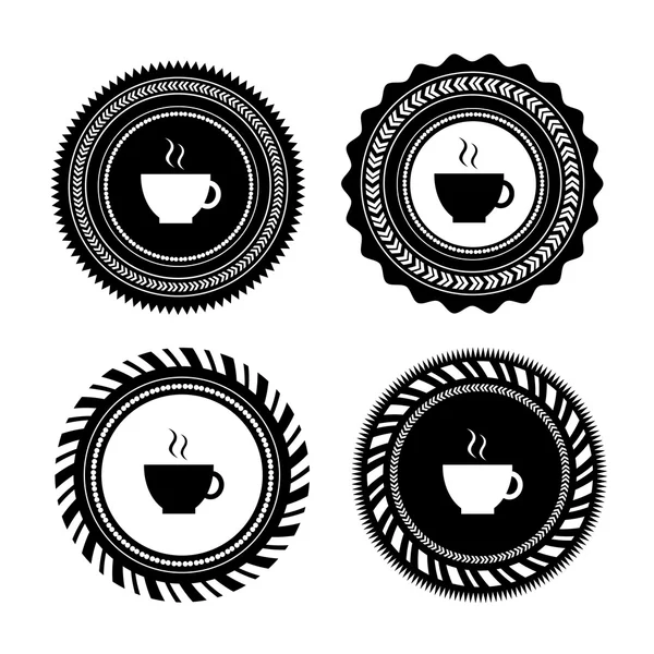 Кофейные бейджи и этикетки — стоковый вектор