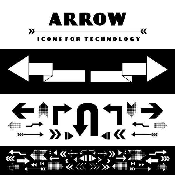 Arrows icons set — Stock Vector