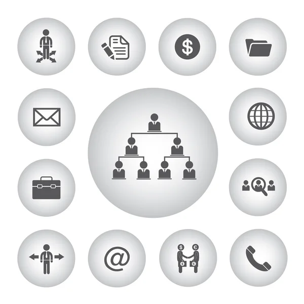 Impostazione icone di gestione aziendale — Vettoriale Stock