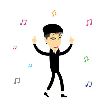 müzik arka plan üzerinde çizgi film Yöneticisi