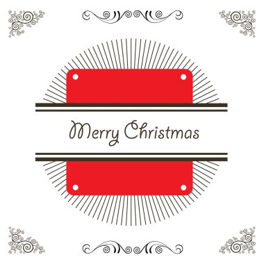 Merry Christmas badge and label