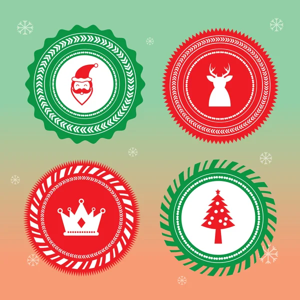 Christmas label set — Stock Vector