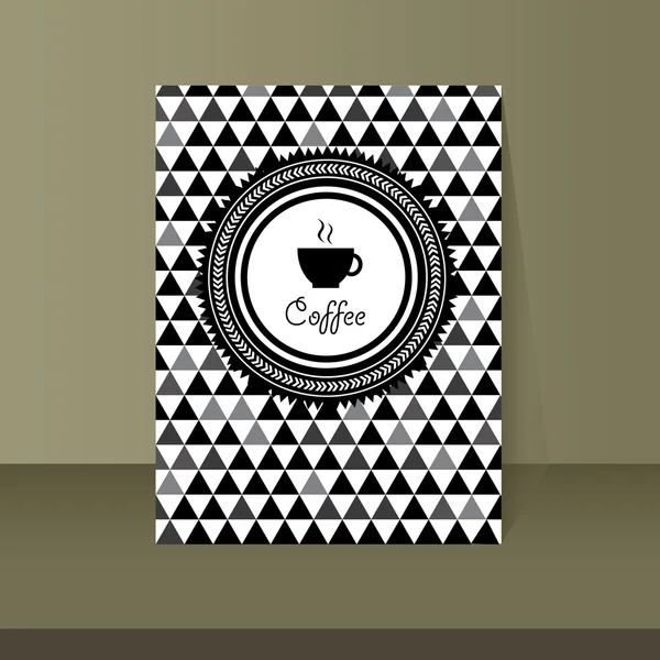 Coffee card vintage design — 스톡 벡터