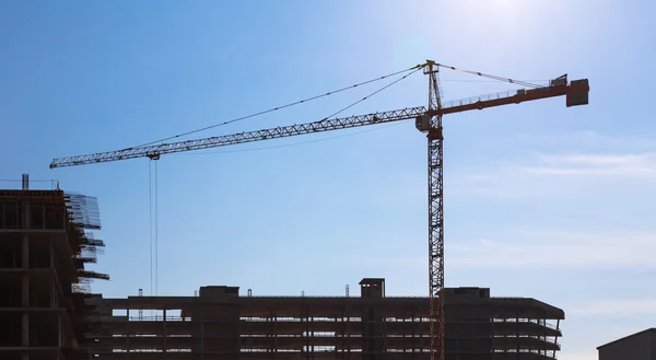 Building crane on construction — Stock Photo, Image
