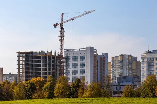 Building crane on construction — Stock Photo, Image