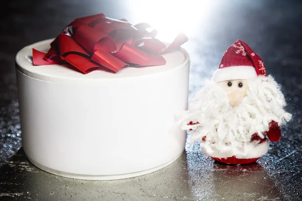 Santa Claus or Father Frost with gift box or present — Stock Photo, Image