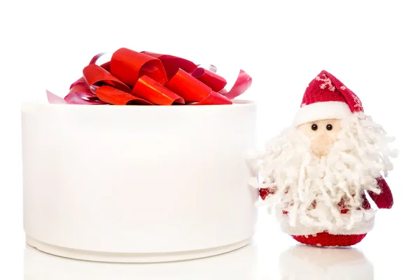 Santa Claus or Father Frost with gift box or present — Stock Photo, Image
