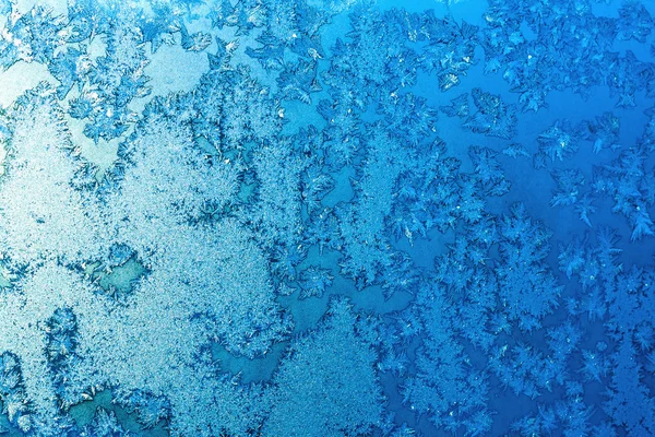 雪の結晶と冷凍ウィンドウの氷 — ストック写真